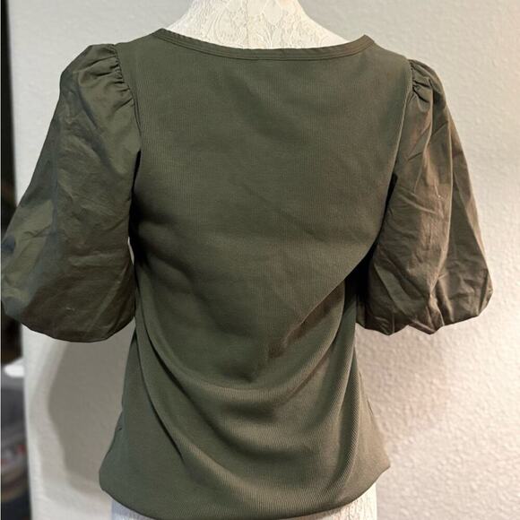 SOLD puffed sleeve top Large new without tags - Picture 3 of 4